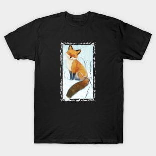 Red fox in the snow T-Shirt
